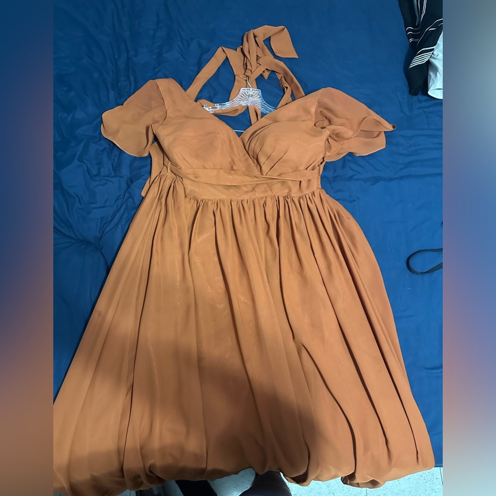 Burnt Orange Bridesmaids Dress Size 16W